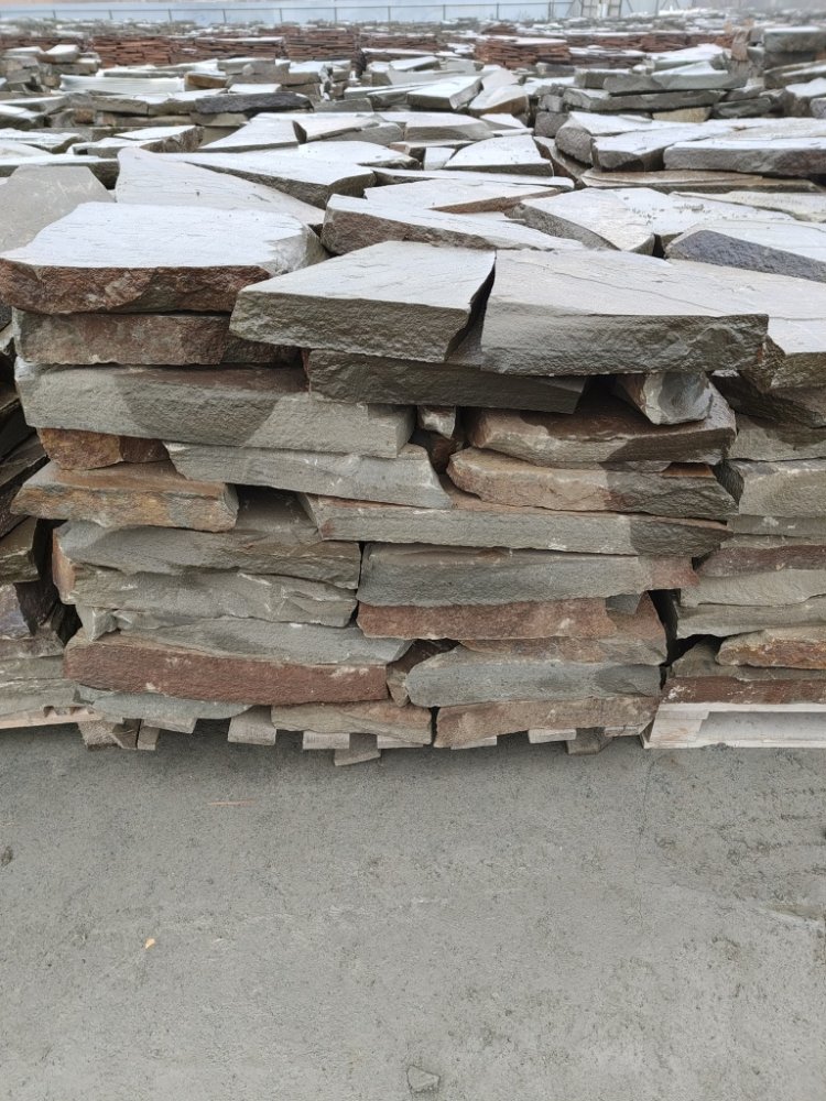 Плитняк песчаник серо-зелёный для мощения 60-65 мм купить в Керчи