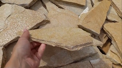 Плитняк златолит жёлтый для фасада 1,5-3 см купить в Керчи